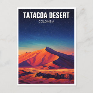 Colombia Tatacoa Desert Night Travel Postcard