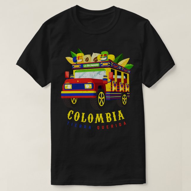 Colombia Tierra Querida Chiva Colombiana T-Shirt (Design Front)