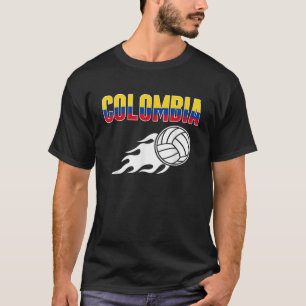 Colombia Volleyball Fans Jersey Colombian Flag Spo T-Shirt