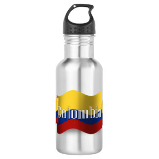Colombia Waving Flag 532 Ml Water Bottle