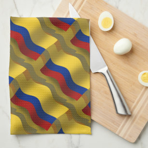 Colombia Waving Flag Tea Towel