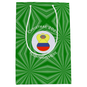 Colombian Abuelita Angel for Christmas  Medium Gift Bag