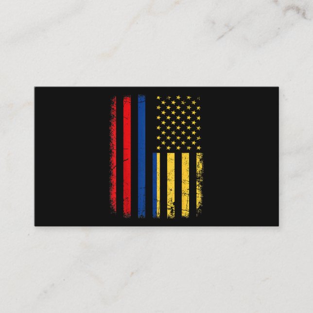 Colombian American Flag Colombian Roots Colombia A Business Card (Front)
