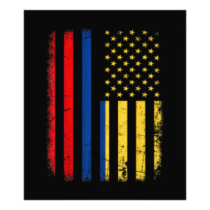 Colombian American Flag Colombian Roots Colombia A Photo Print