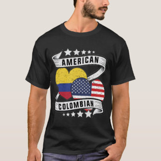 Colombian American flag shirt Half Colombian