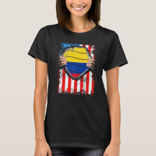 Colombian American Grown Patriot Colombia Flag fro T-Shirt