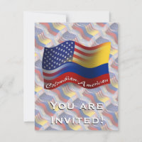 Colombian-American Waving Flag