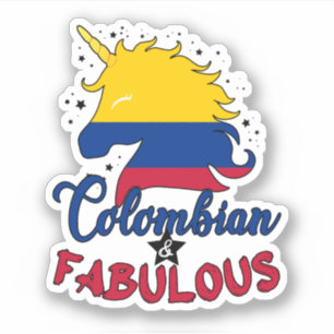 Colombian and Fabulous Unicorn Colombian Flag