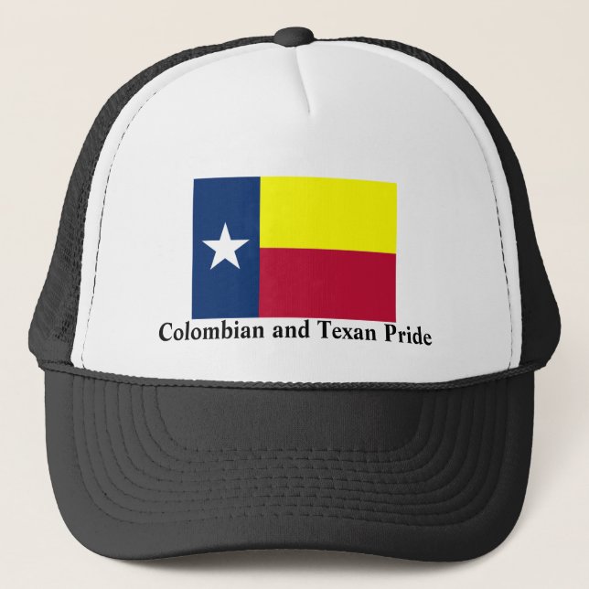 Colombian and Texan Pride Trucker Hat (Front)