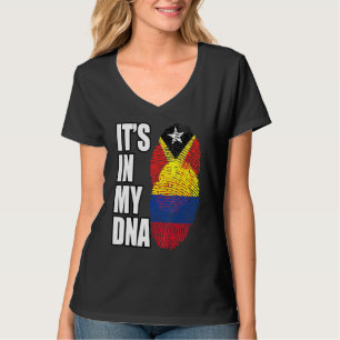 Colombian And Timorese Mix DNA Flag Heritage T-Shirt