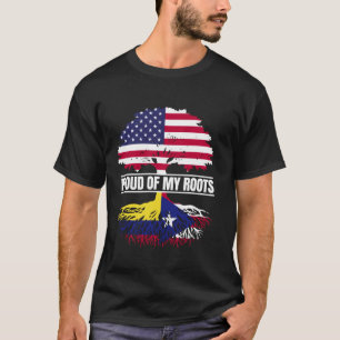 Colombian Boricua Mix Proud of Roots Colombia Puer T-Shirt