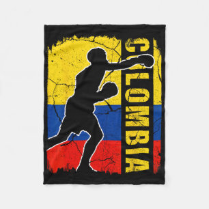 Colombian Boxing Team Colombia Flag Boxing Gloves  Fleece Blanket