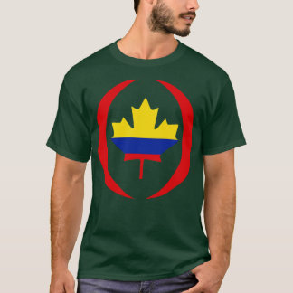 Colombian Canadian Multinational Patriot Flag Seri T-Shirt