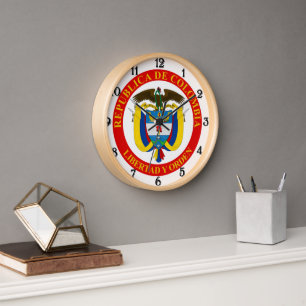 Colombian Coat of Arms Clock