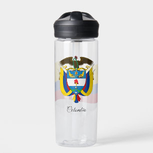 Colombian Coat of Arms, Flag, Colombia Water Bottle