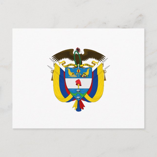Colombian coat of arms postcard (Front)
