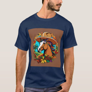 Colombian Coffee Heritage: Colorful Cartoon Design T-Shirt