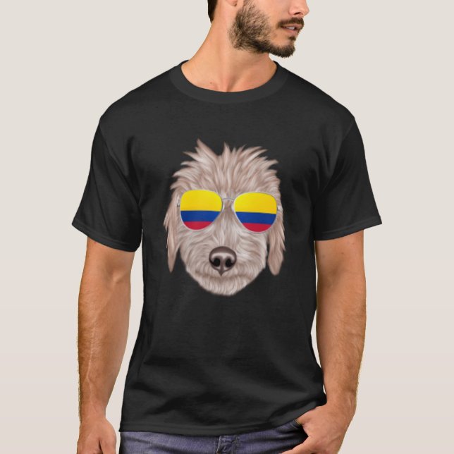 Colombian Flag Bedlington Terrier Dog Colombia Poc T-Shirt (Front)