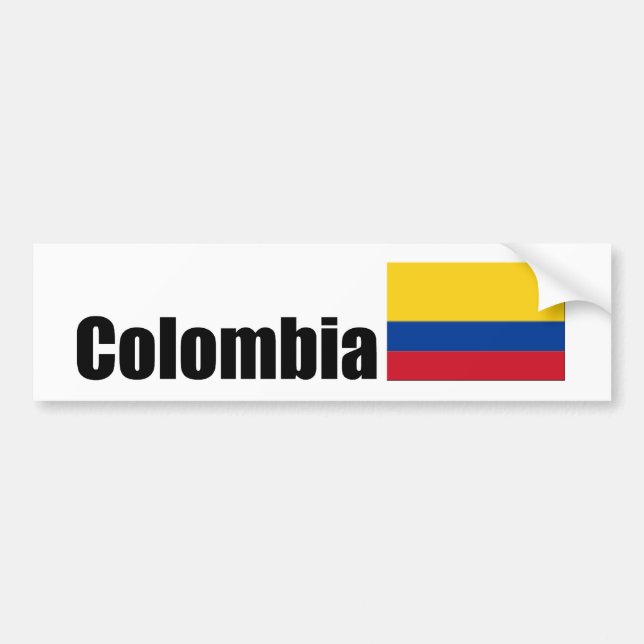 Colombian Flag Bumper Sticker (Front)