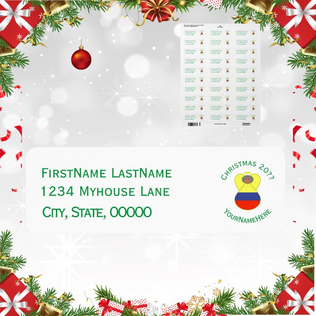 Colombian Flag Christmas Abuela Angel  (Creator Uploaded)