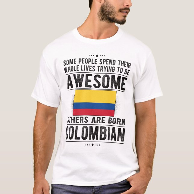 Colombian Flag Colombia Heritage Colombian Roots T-Shirt (Front)