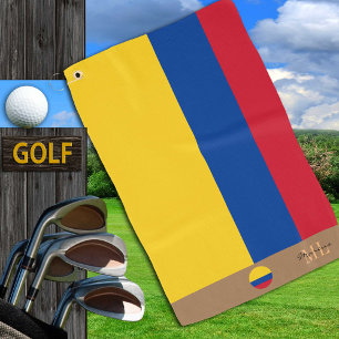 Colombian flag & Colombia monogrammed / golf towel