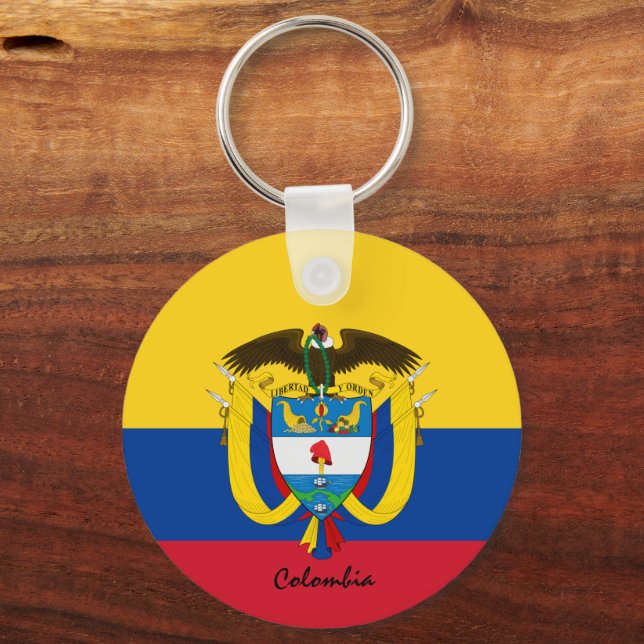 Colombian Flag & Colombia patriots / sports Key Ring (Front)