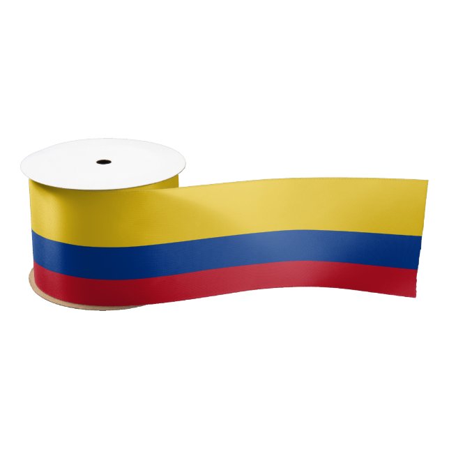 Colombian Flag & Colombia travel, holiday/sports Satin Ribbon (Spool)