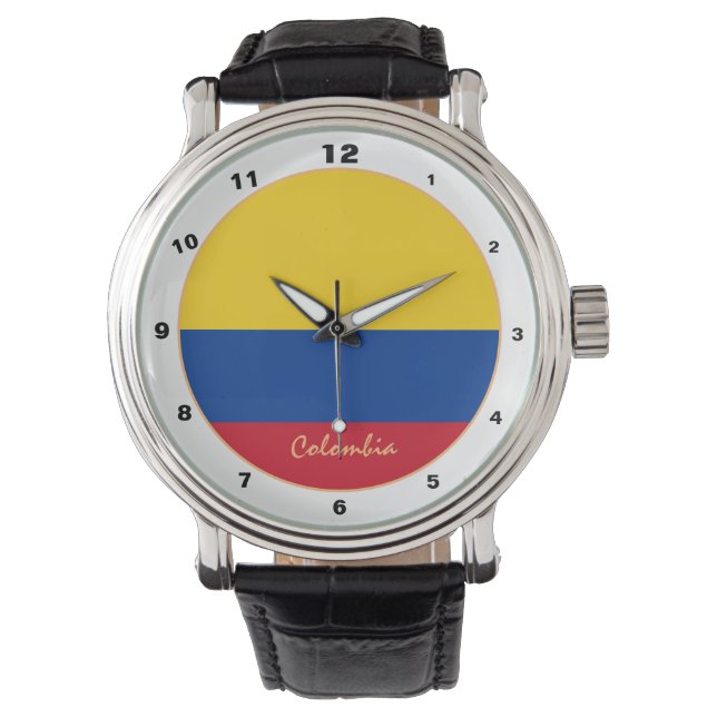 Colombian Flag & Colombia trendy fashion /design Watch (Front)