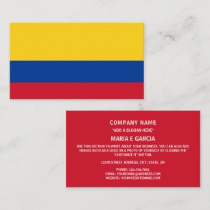 Colombian Flag, Flag of Colombia Business Card