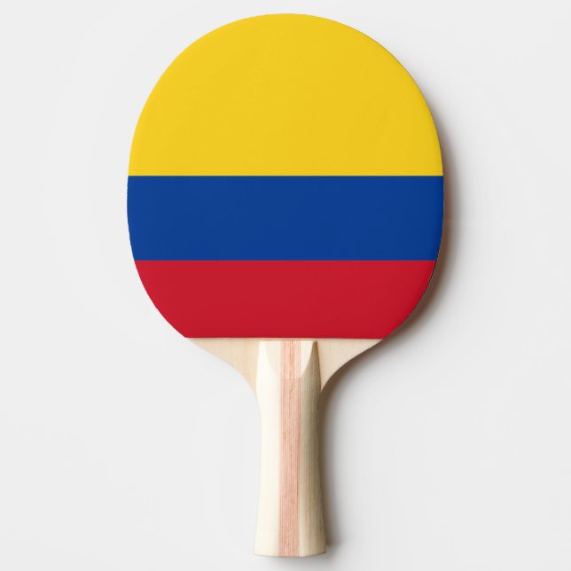 Colombian flag ping pong paddle (Front)