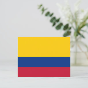 Colombian flag postcard