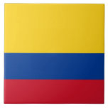Colombian Flag Tile<br><div class="desc">Enhance your space with our exquisite tile featuring the flag of Colombia! This premium ceramic tile proudly displays the design of the Colombian flag, chraacterised by its tricolor of yellow, blue, and red. The yellow stripe occupies the top half of the flag, representing Colombia's wealth and resources; the blue stripe...</div>