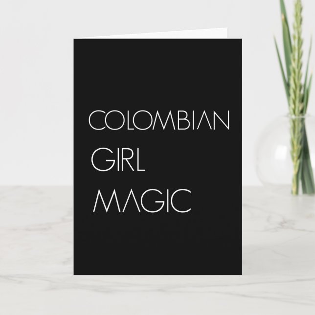 Colombian Girl Magic Colombian Woman Card (Front)
