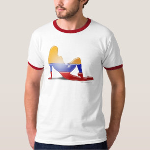 Colombian Girl Silhouette Flag T-Shirt