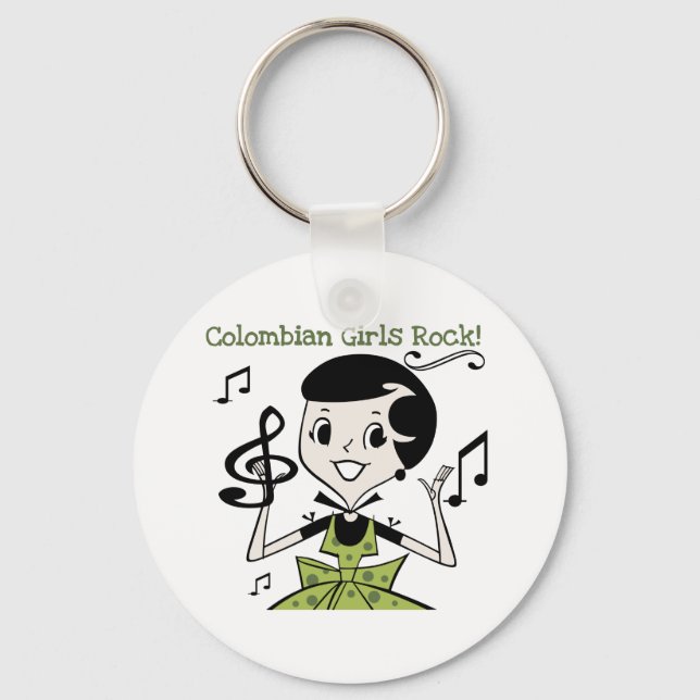Colombian Girls Rock Key Ring (Front)