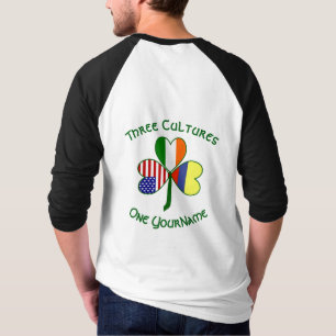 Colombian Irish USA Flags Shamrock Personalised  T-Shirt
