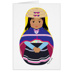 Colombian, Misak or Guambiana Matryoshka Card