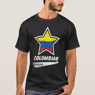 Colombian Original  Proud Colombian  Flag Colombia T-Shirt