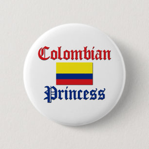 Colombian Princess 6 Cm Round Badge