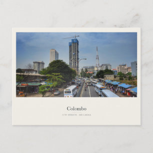 Colombo City Streets and Rising Skyline Postcard
