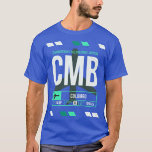 Colombo CMB Airport Code Baggage Tag T-Shirt