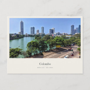 Colombo Skyline Above Beira Lake Postcard