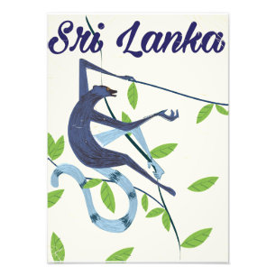 Colombo Sri Lanka vintage style travel poster