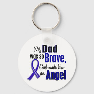 Colon Cancer ANGEL 1 Dad Key Ring