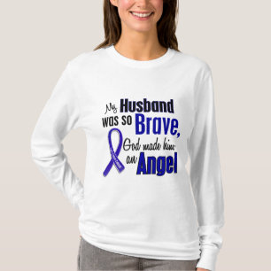 Colon Cancer ANGEL 1 Husband T-Shirt