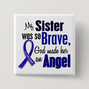 Colon Cancer ANGEL 1 Sister 15 Cm Square Badge