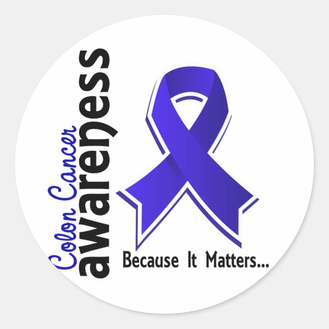Colon Cancer Awareness 5 Classic Round Sticker (Front)
