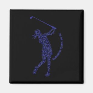 Colon Cancer Awareness Blue Ribbon Survivor - Golf Magnet