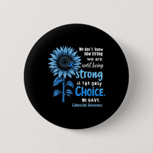 Colon Cancer Awareness Colourectal Cancer Blue Sun 6 Cm Round Badge